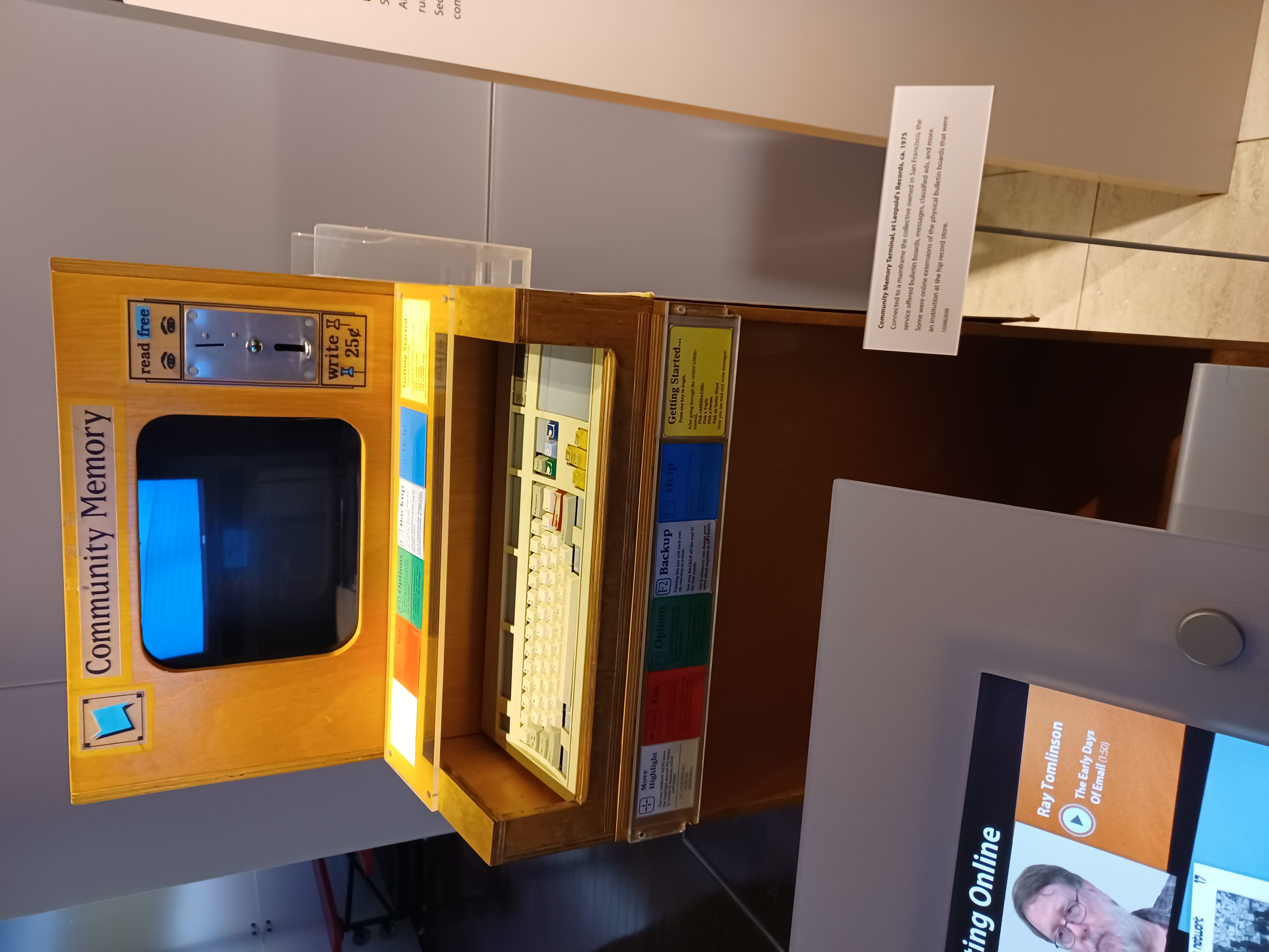 Community Memory kiosk at the Computer History Museum